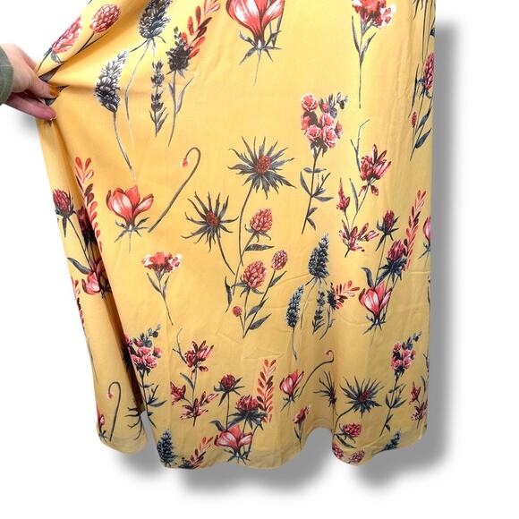 Dress The Population Brenna Canary Multi Yellow Floral Sheath Maxi Dress Small - Picture 6 of 13